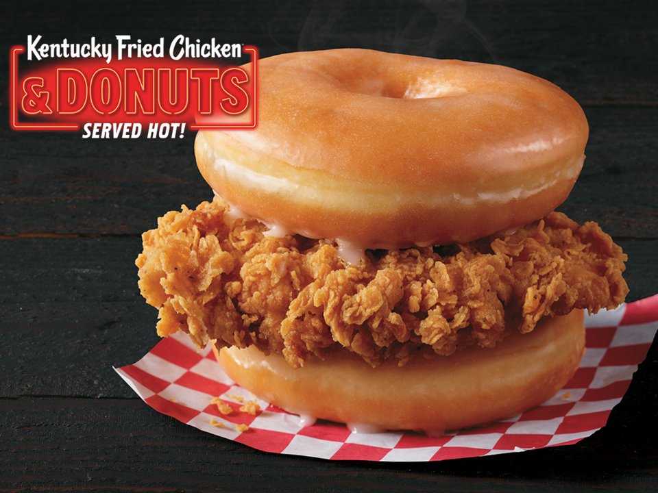 KFC is serving a fried chicken doughnut sandwich